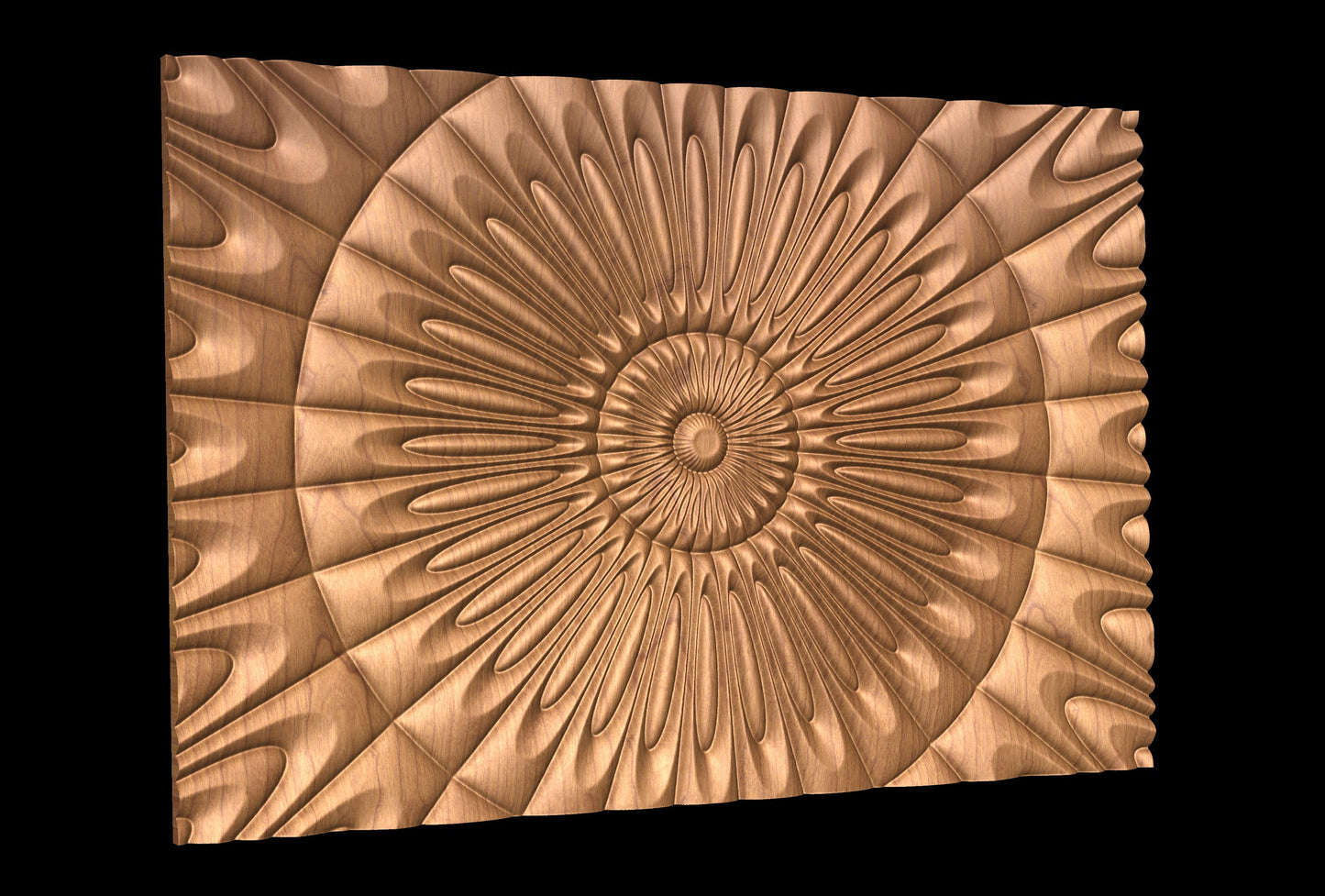 SBARTDEZ177 Wavy pattern 3D model for CNC machining with software Vectric Aspire, Cut3D, ArtCAM - Bonitum CNC Model Studio