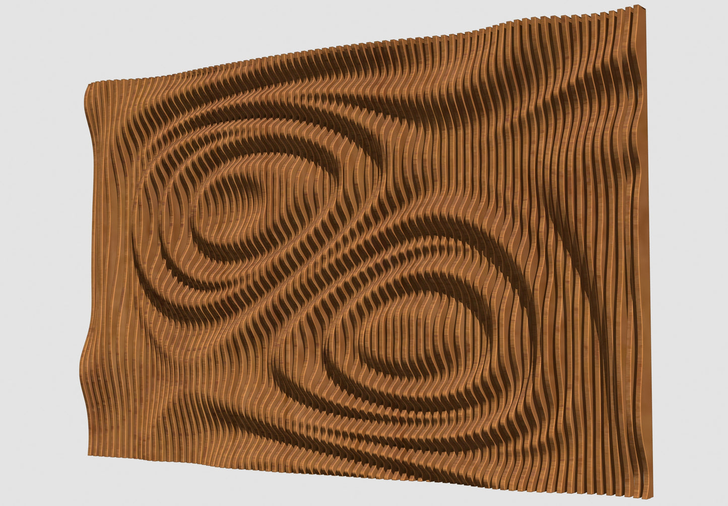 Parametric Wall Art WaveWall1 CNC cutting file - Bonitum CNC Model Studio