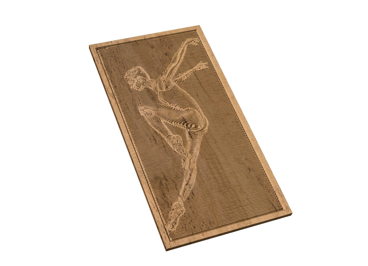 The Vector file for V- bit carving "Ballet Dancer V5" - Bonitum CNC Model Studio