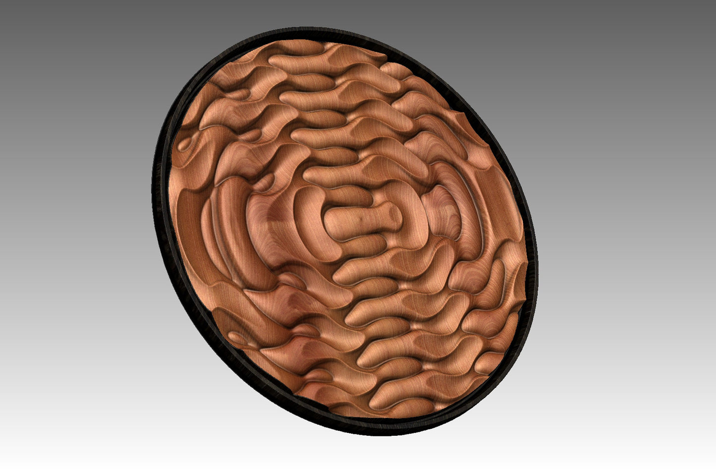 Round wall art table top 3D relief "CJ 127" - Bonitum CNC Model Studio