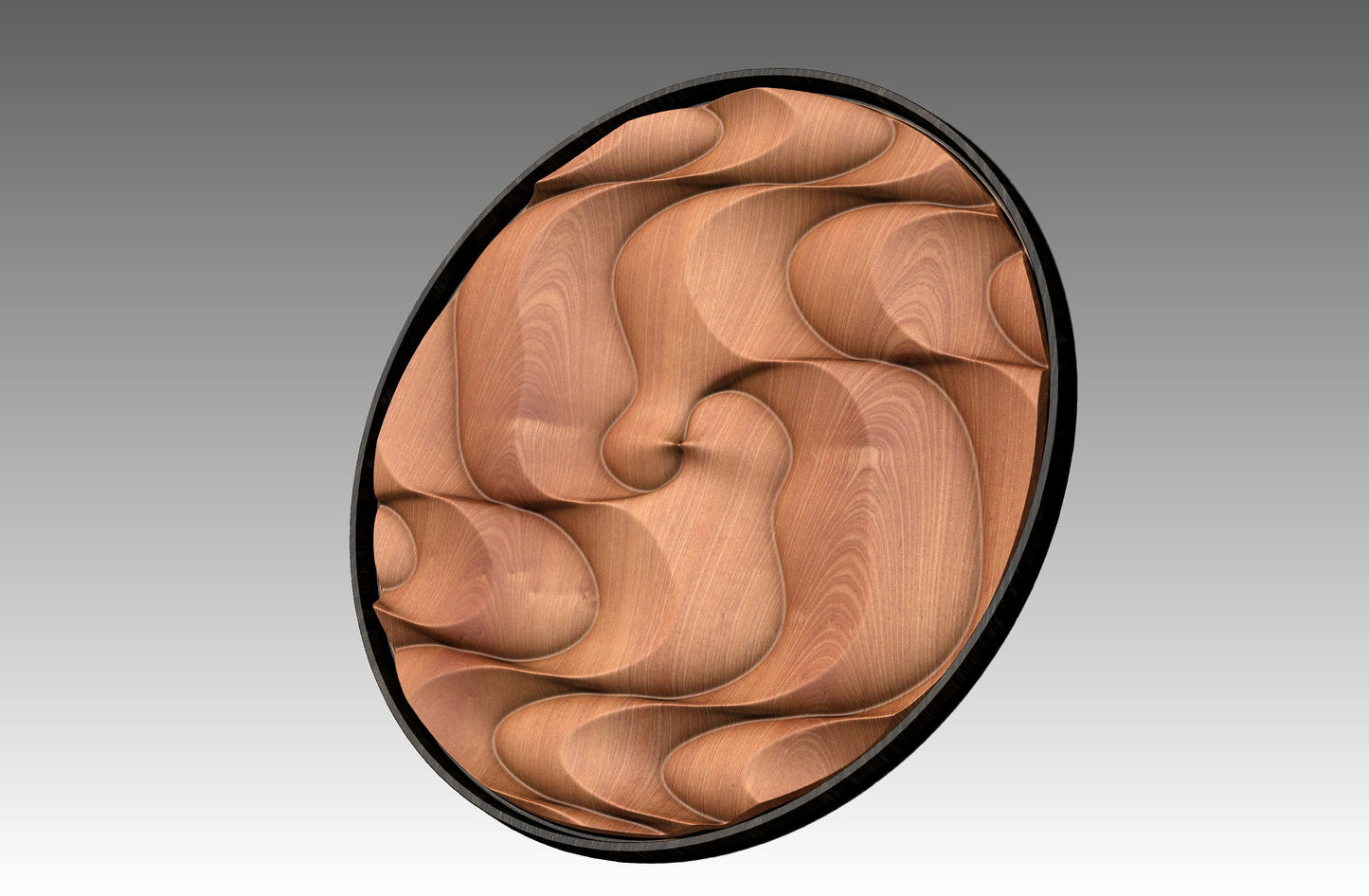 Round wall art table top 3D relief "CJ 140" - Bonitum CNC Model Studio
