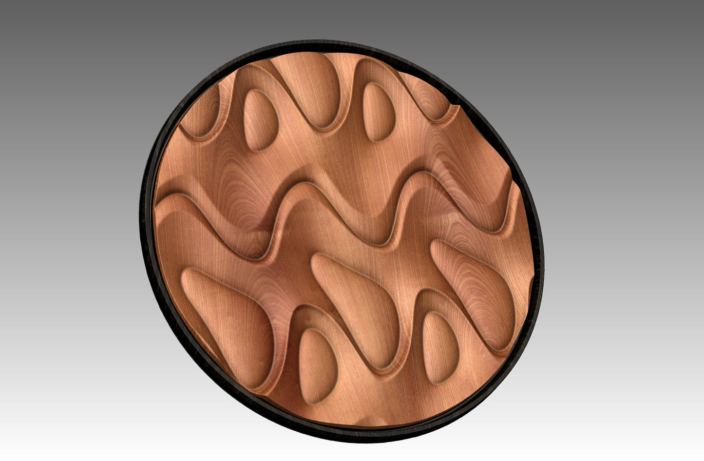 Round wall art table top 3D relief "CJ 142" - Bonitum CNC Model Studio