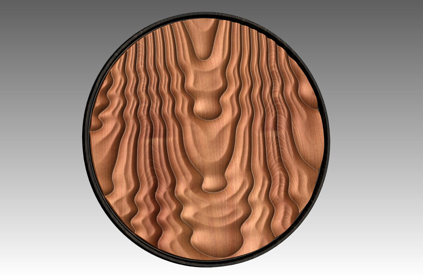 Round wall art table top 3D relief "CJ 144" - Bonitum CNC Model Studio