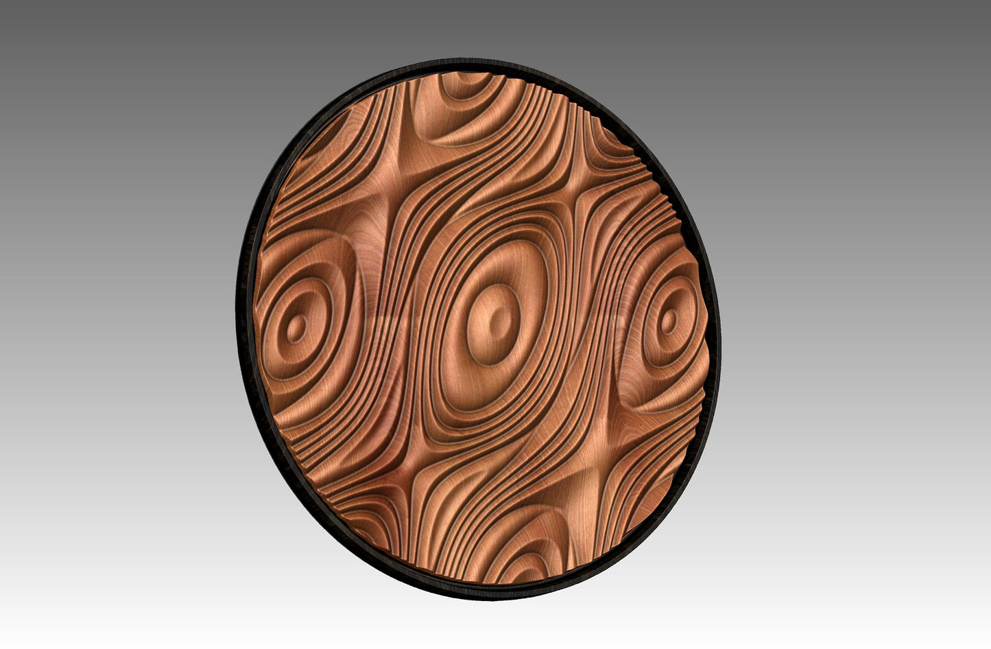 Round wall art table top 3D relief "CJ 148" - Bonitum CNC Model Studio