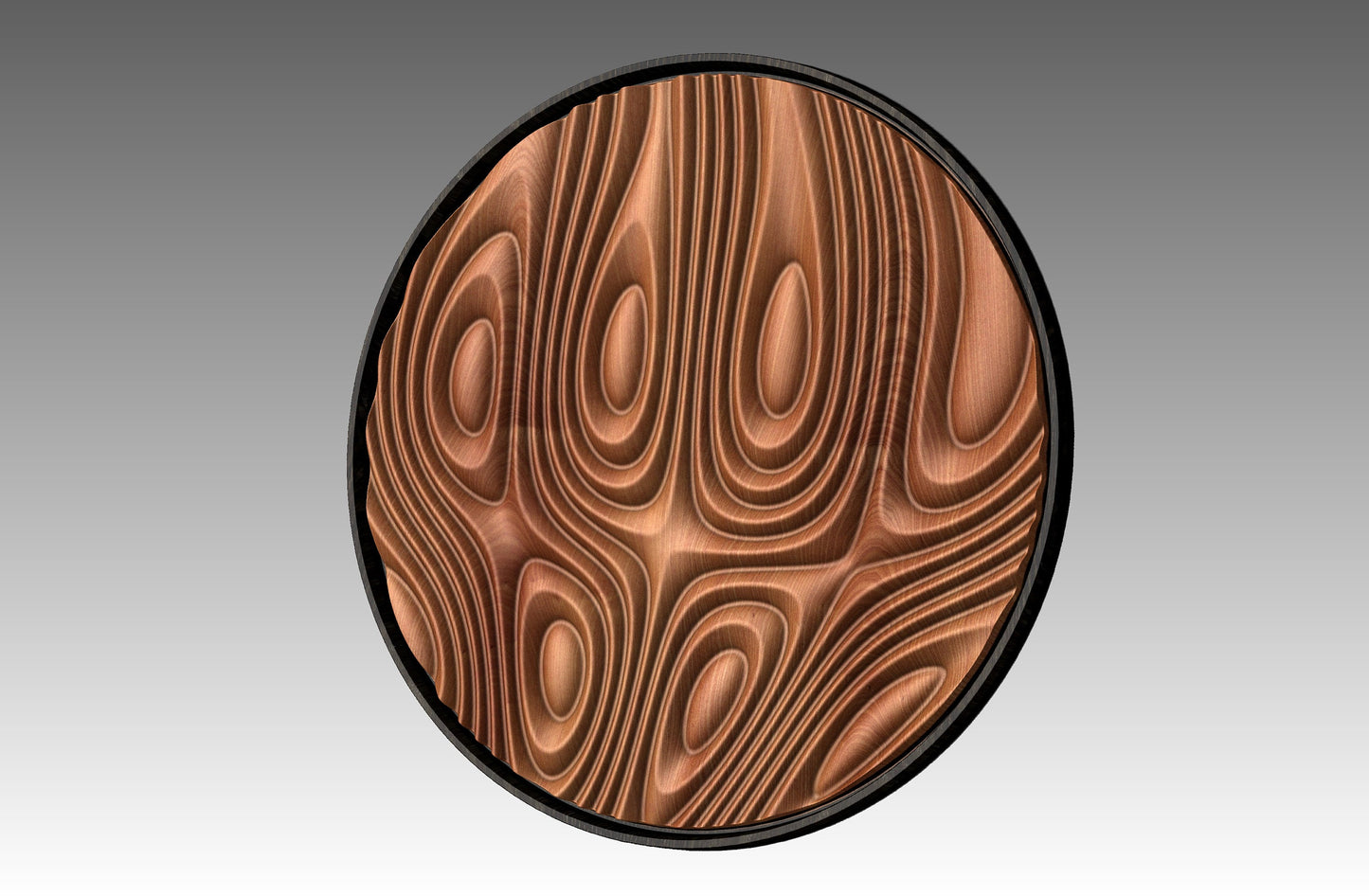 Round wall art table top 3D relief "CJ 149" - Bonitum CNC Model Studio