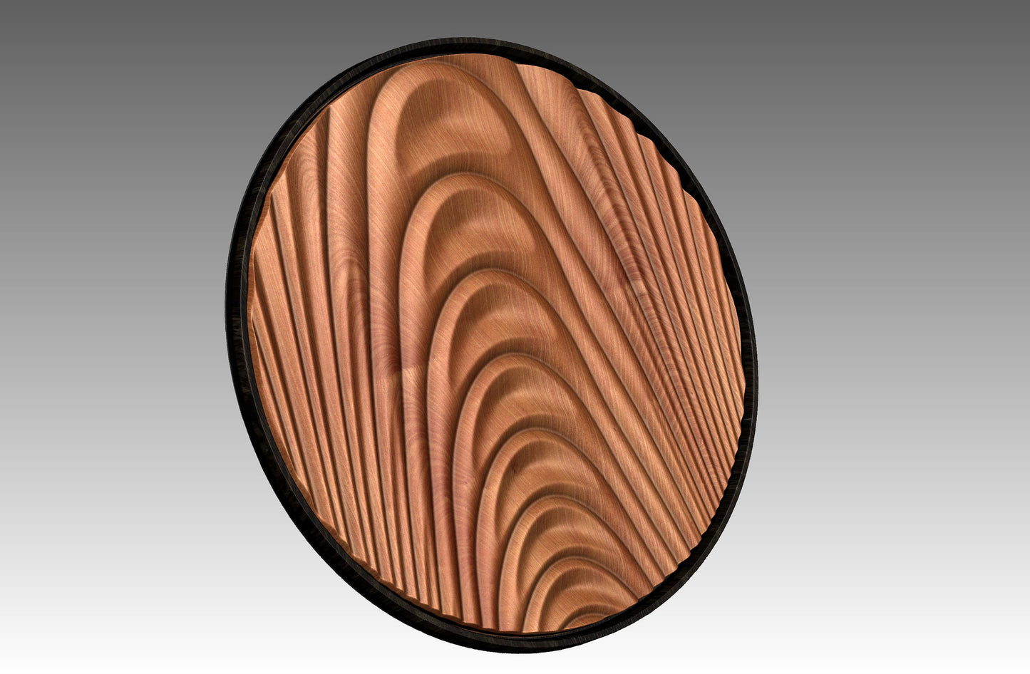 Round wall art table top 3D relief "CJ 151" - Bonitum CNC Model Studio