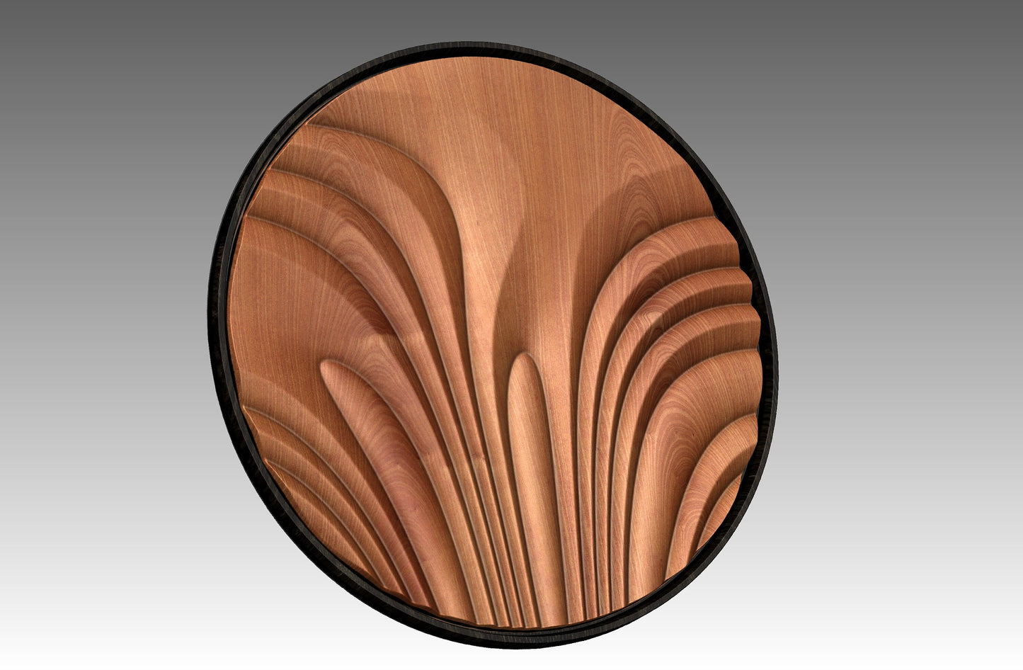 Round wall art table top 3D relief "CJ 152" - Bonitum CNC Model Studio