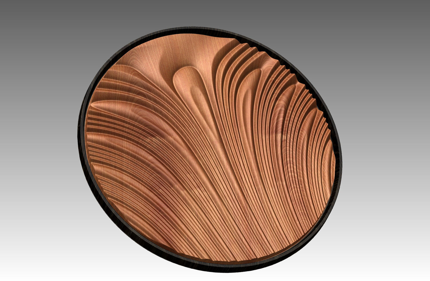 Round wall art table top 3D relief "CJ 155" - Bonitum CNC Model Studio