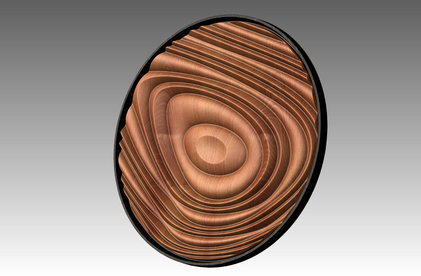 Round wall art table top 3D relief "CJ 160" - Bonitum CNC Model Studio