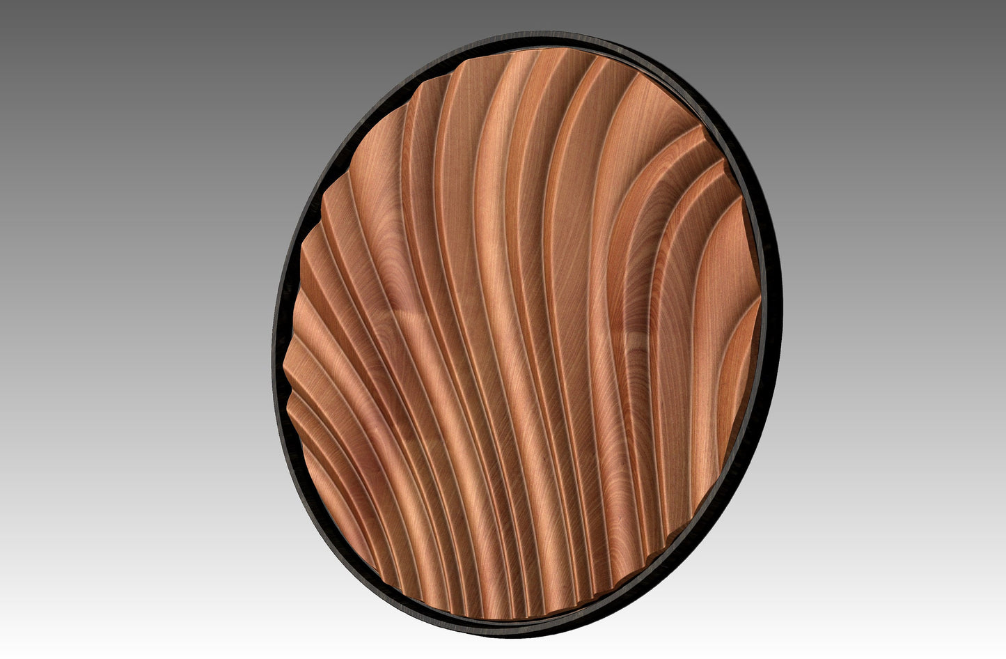 Round wall art table top 3D relief "CJ 161" - Bonitum CNC Model Studio