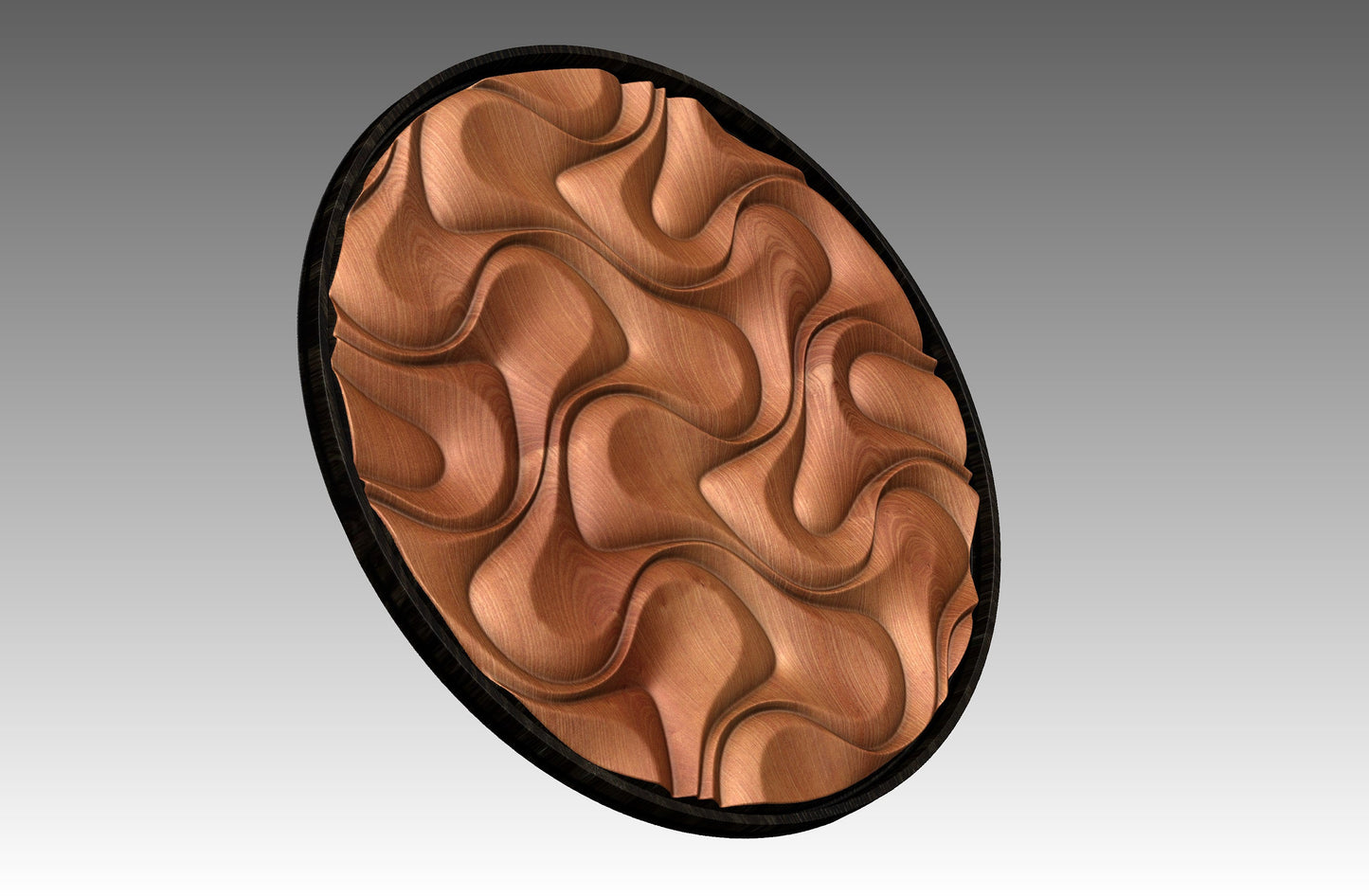 Round wall art table top 3D relief "CJ 124" - Bonitum CNC Model Studio