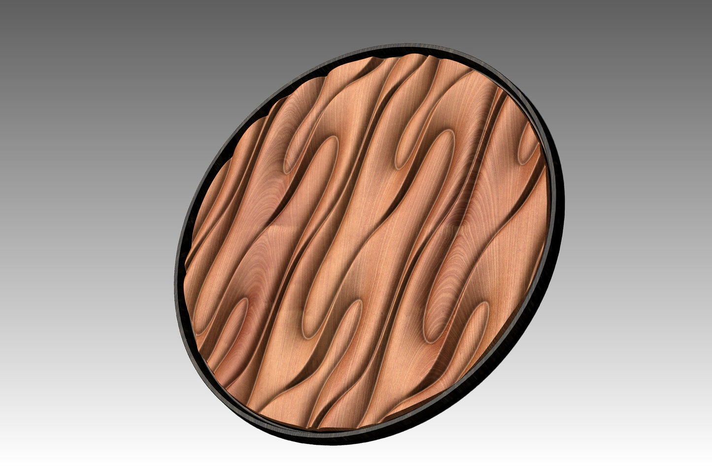 Round wall art table top 3D relief "CJ 130" - Bonitum CNC Model Studio