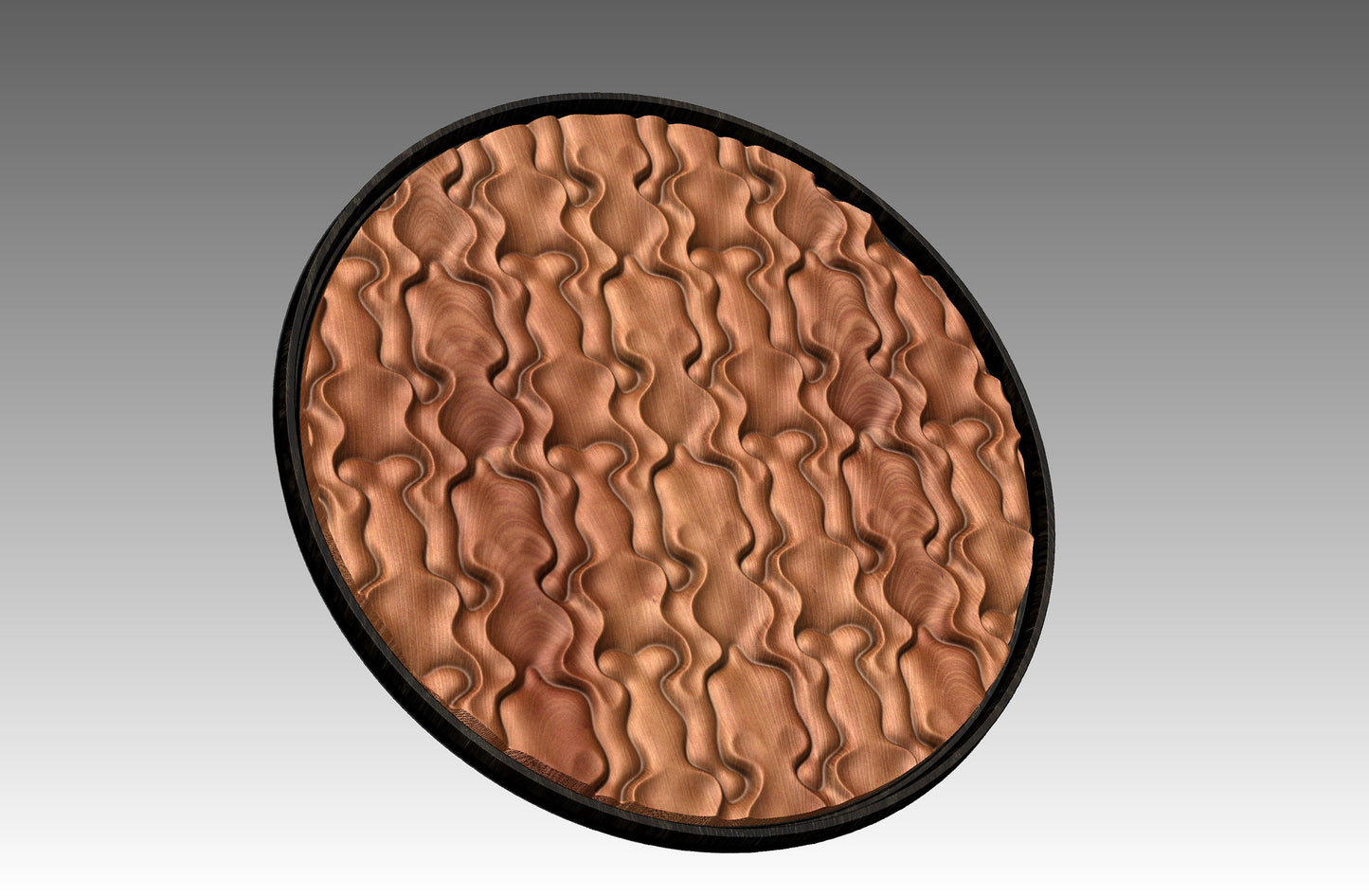 Round wall art table top 3D relief "CJ 131" - Bonitum CNC Model Studio