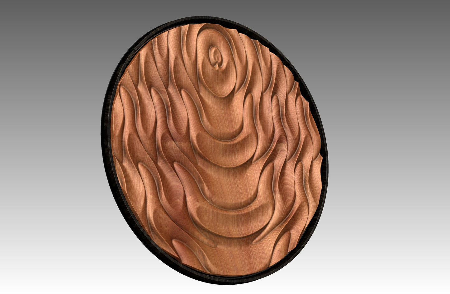 Round wall art table top 3D relief "CJ 133" - Bonitum CNC Model Studio