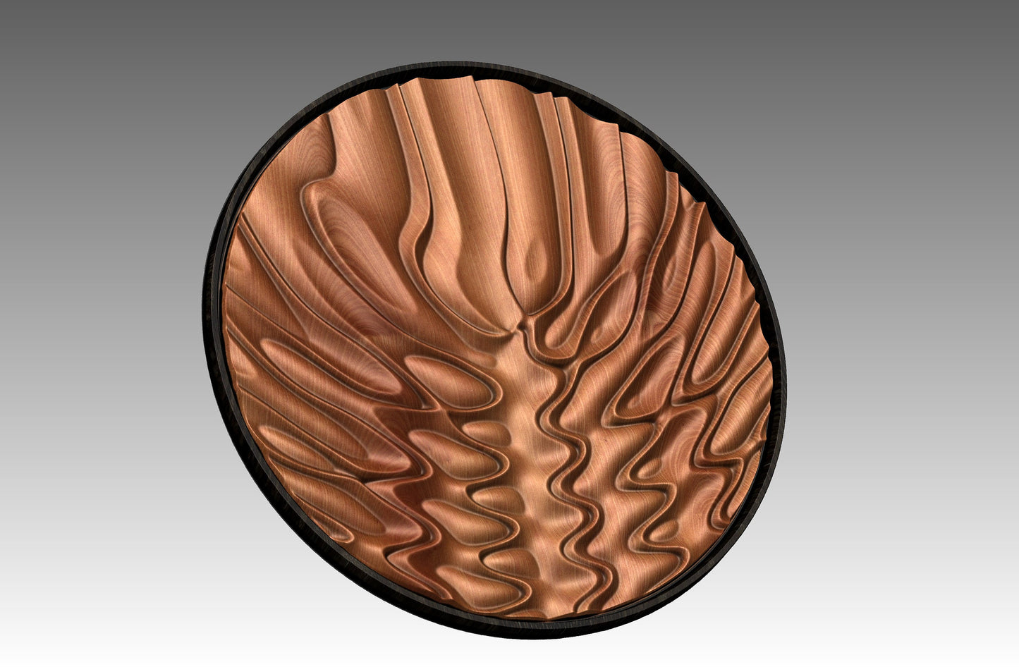 Round wall art table top 3D relief "CJ 139" - Bonitum CNC Model Studio