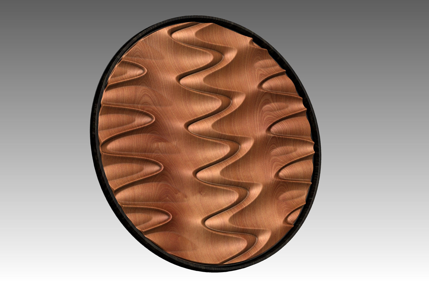 Round wall art table top 3D relief "CJ 143" - Bonitum CNC Model Studio