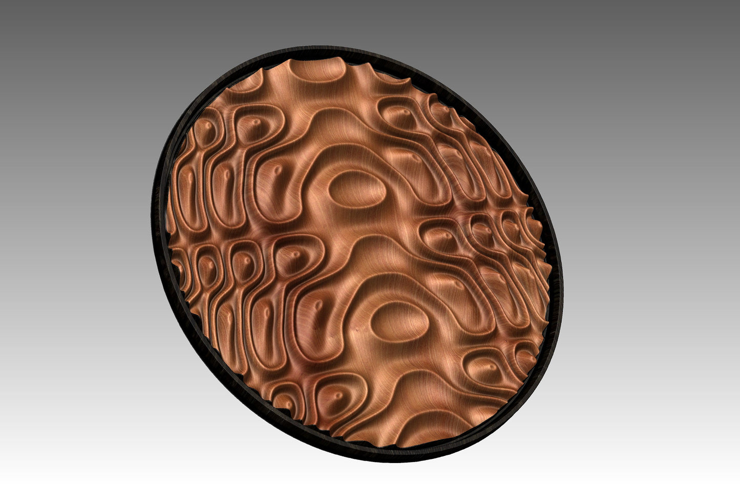 Round wall art table top 3D relief "CJ 146" - Bonitum CNC Model Studio