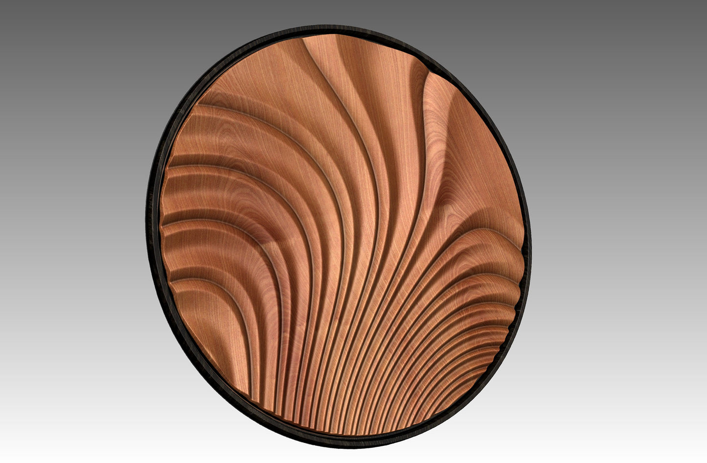 Round wall art table top 3D relief "CJ 153" - Bonitum CNC Model Studio