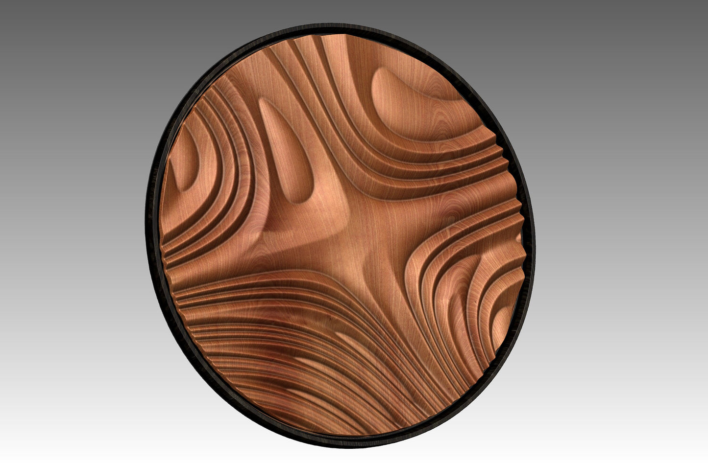 Round wall art table top 3D relief "CJ 154" - Bonitum CNC Model Studio