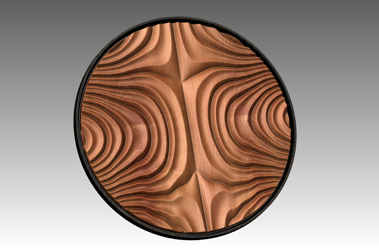Round wall art table top 3D relief "CJ 156" - Bonitum CNC Model Studio