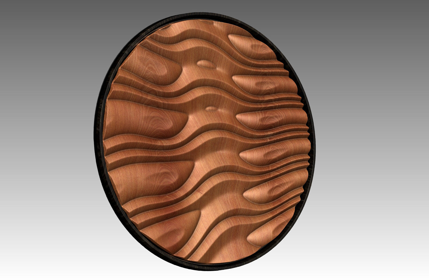 Round wall art table top 3D relief "CJ 157" - Bonitum CNC Model Studio