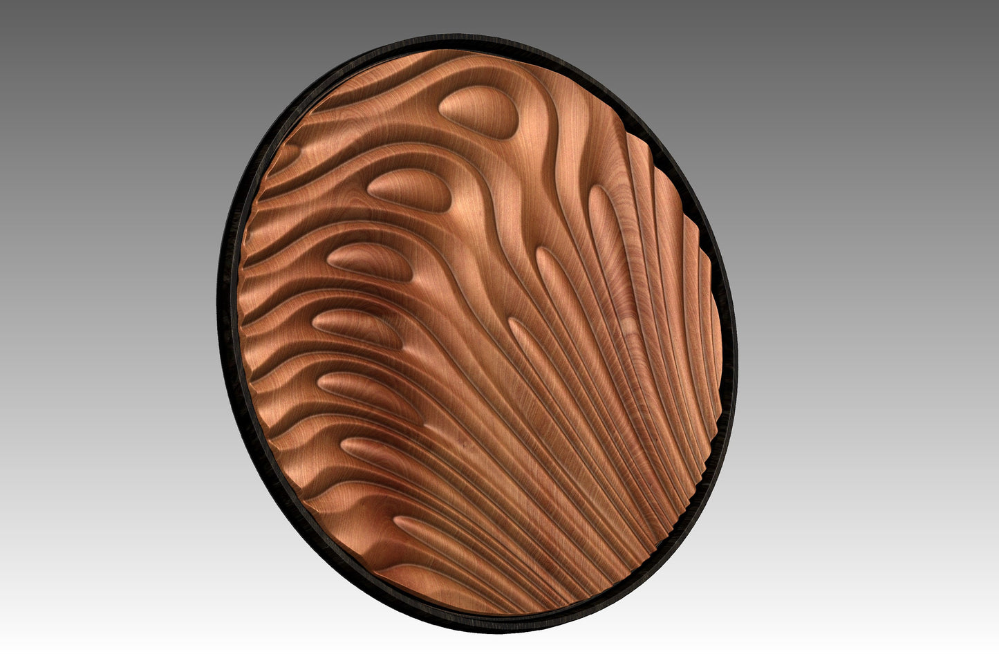 Round wall art table top 3D relief "CJ 163" - Bonitum CNC Model Studio