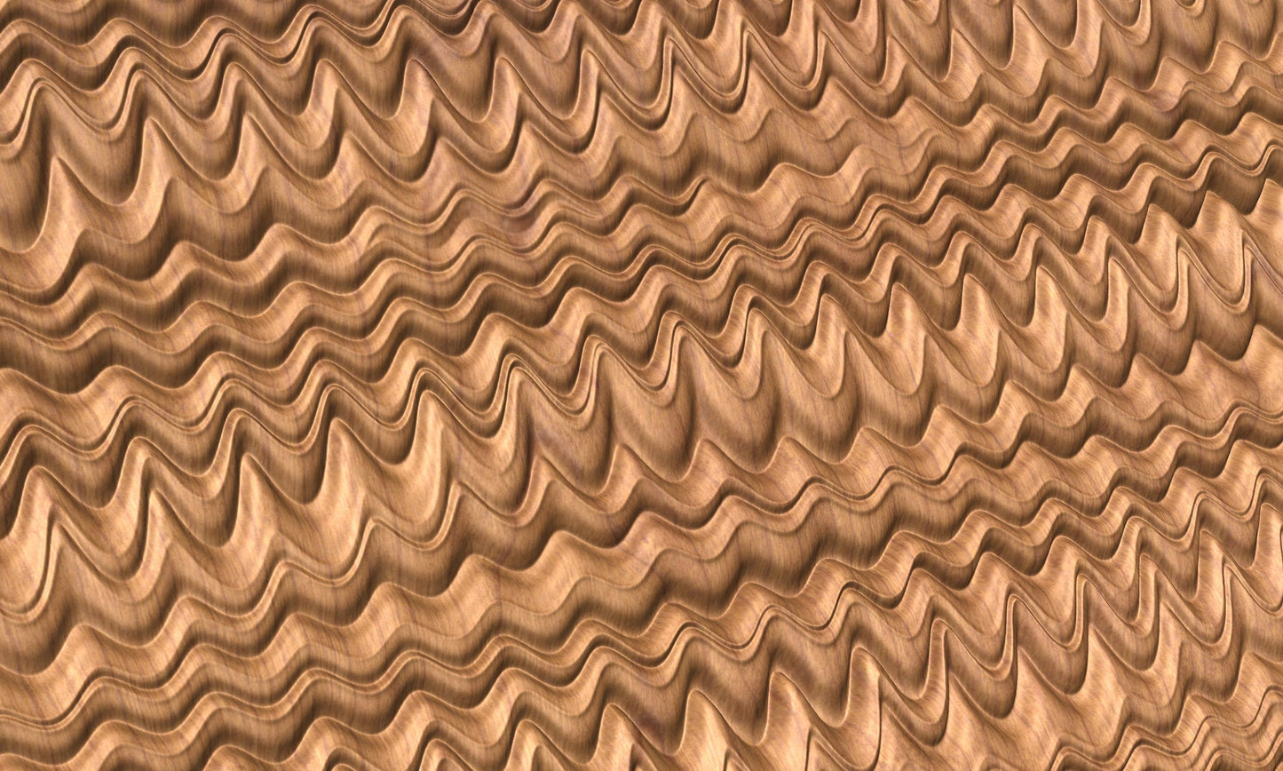 TTWave1 Wavy pattern 3D model for CNC machining with software Vectric Aspire, Cut3D, ArtCAM - Bonitum CNC Model Studio