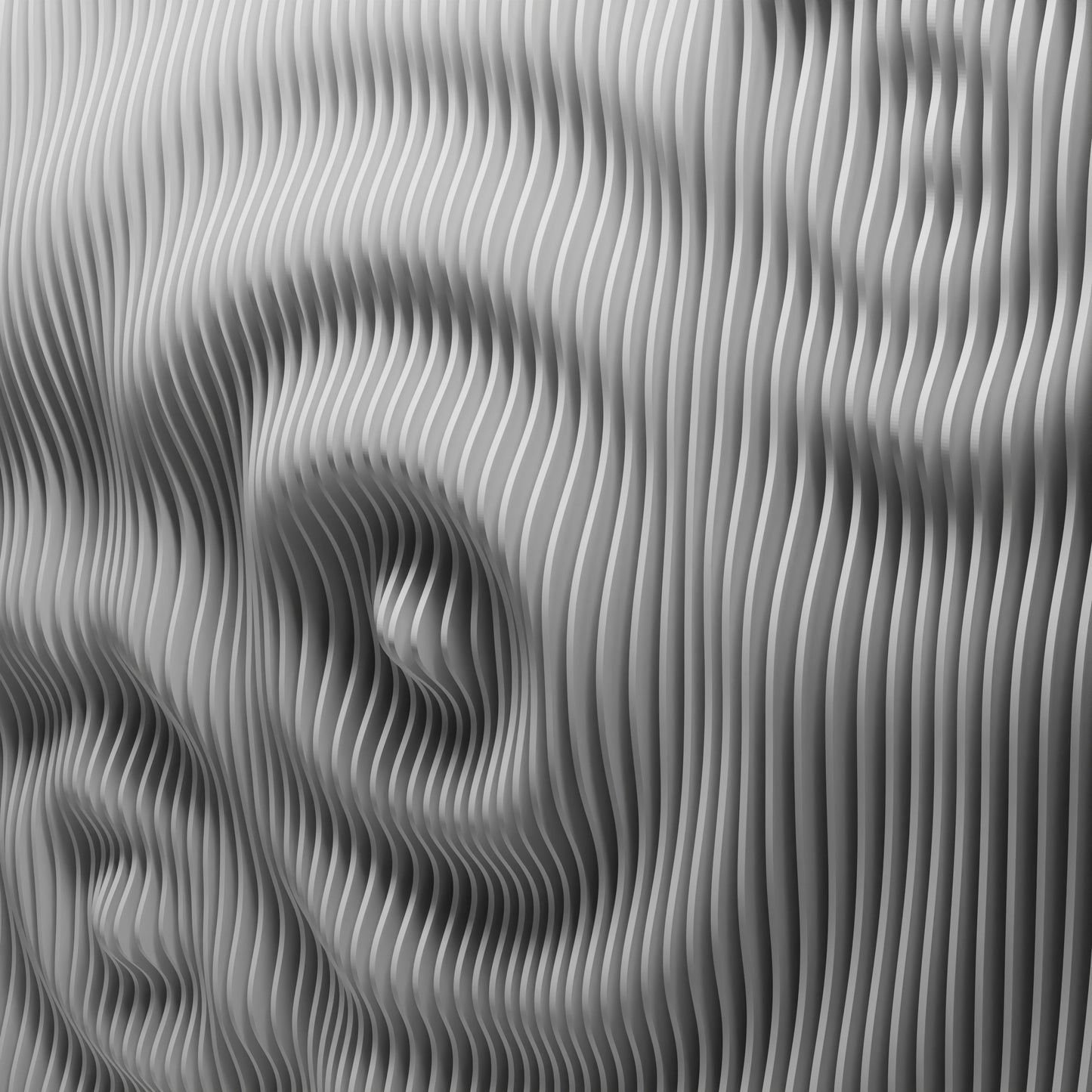 Parametric wallart CNC cutting file "Wave 7-17-6" and 3d relief - Bonitum CNC Model Studio