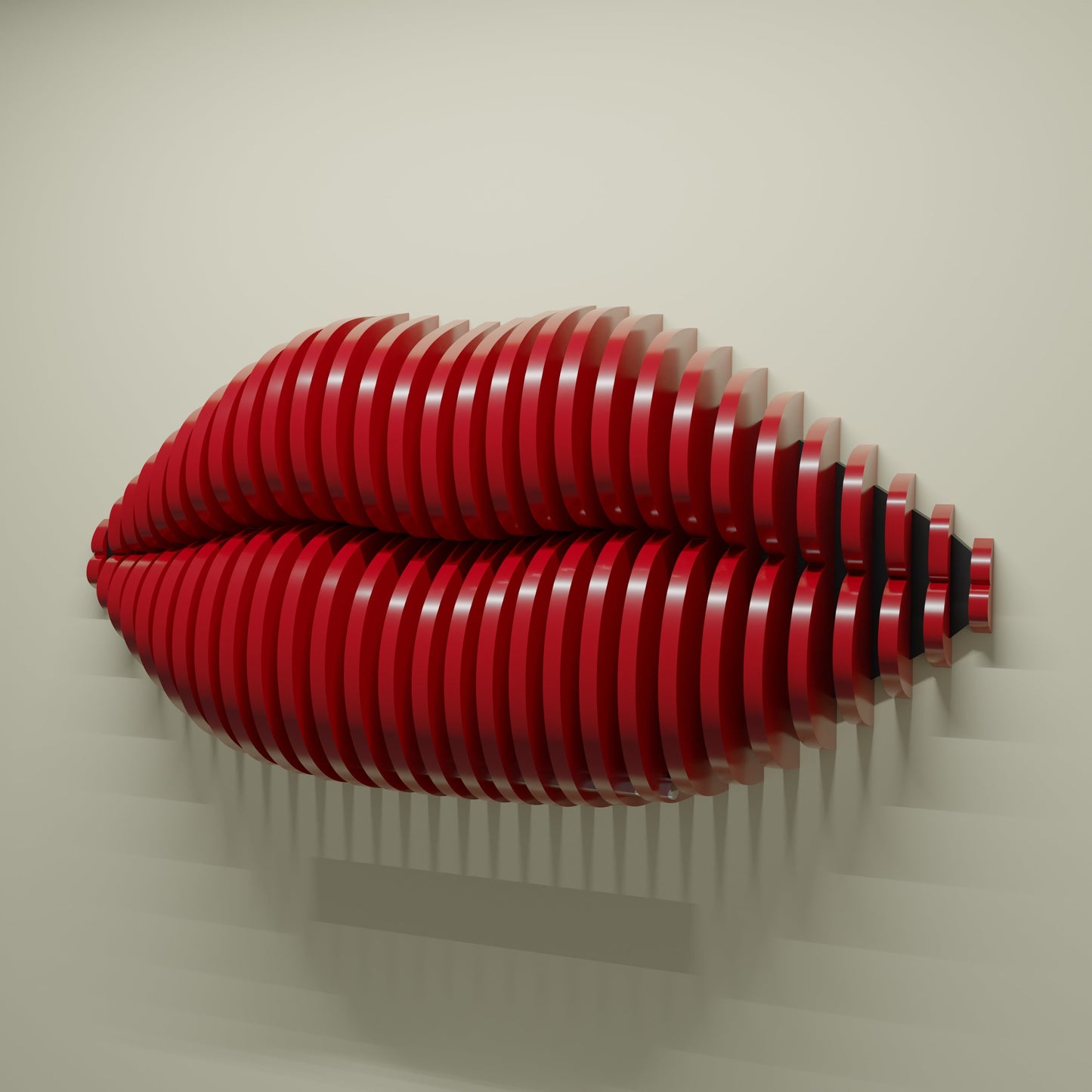 Parametric wall art COOL LIPS CNC cutting file - Bonitum CNC Model Studio