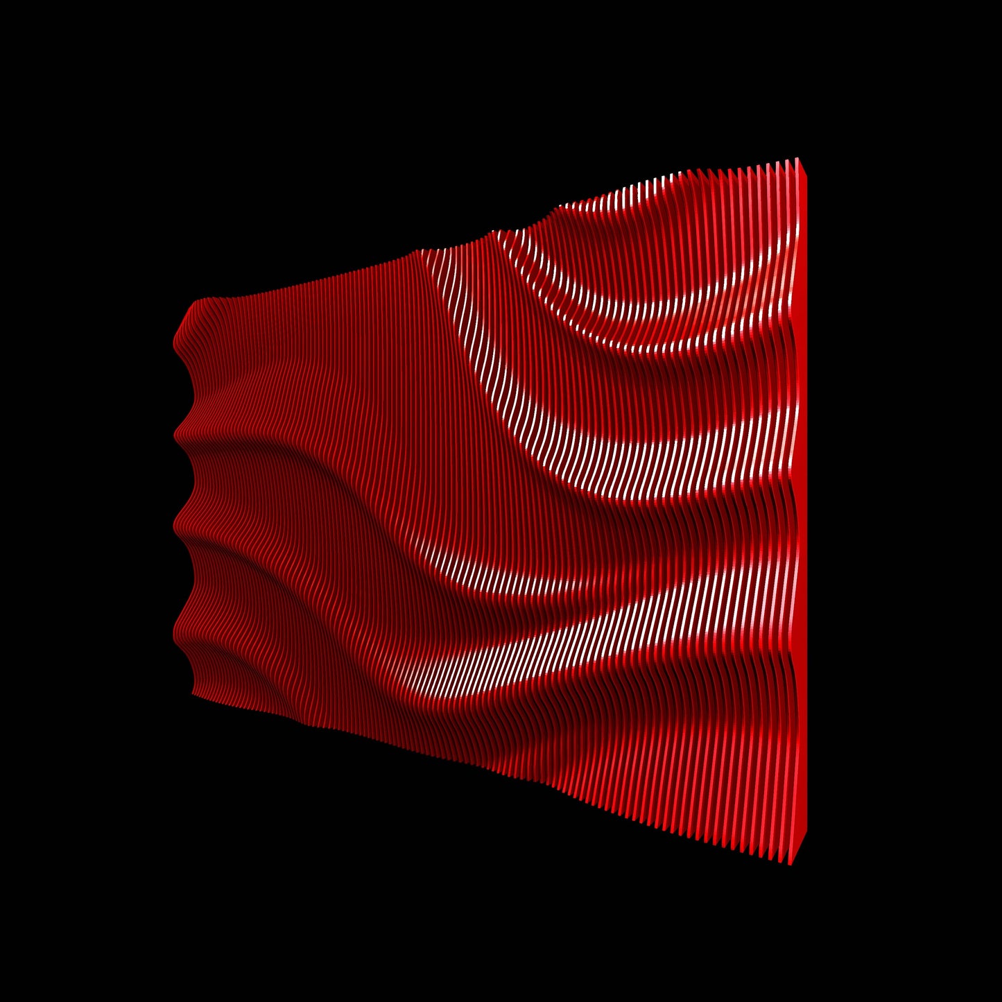 Parametric "Wave wall 8" CNC cutting file - Bonitum CNC Model Studio