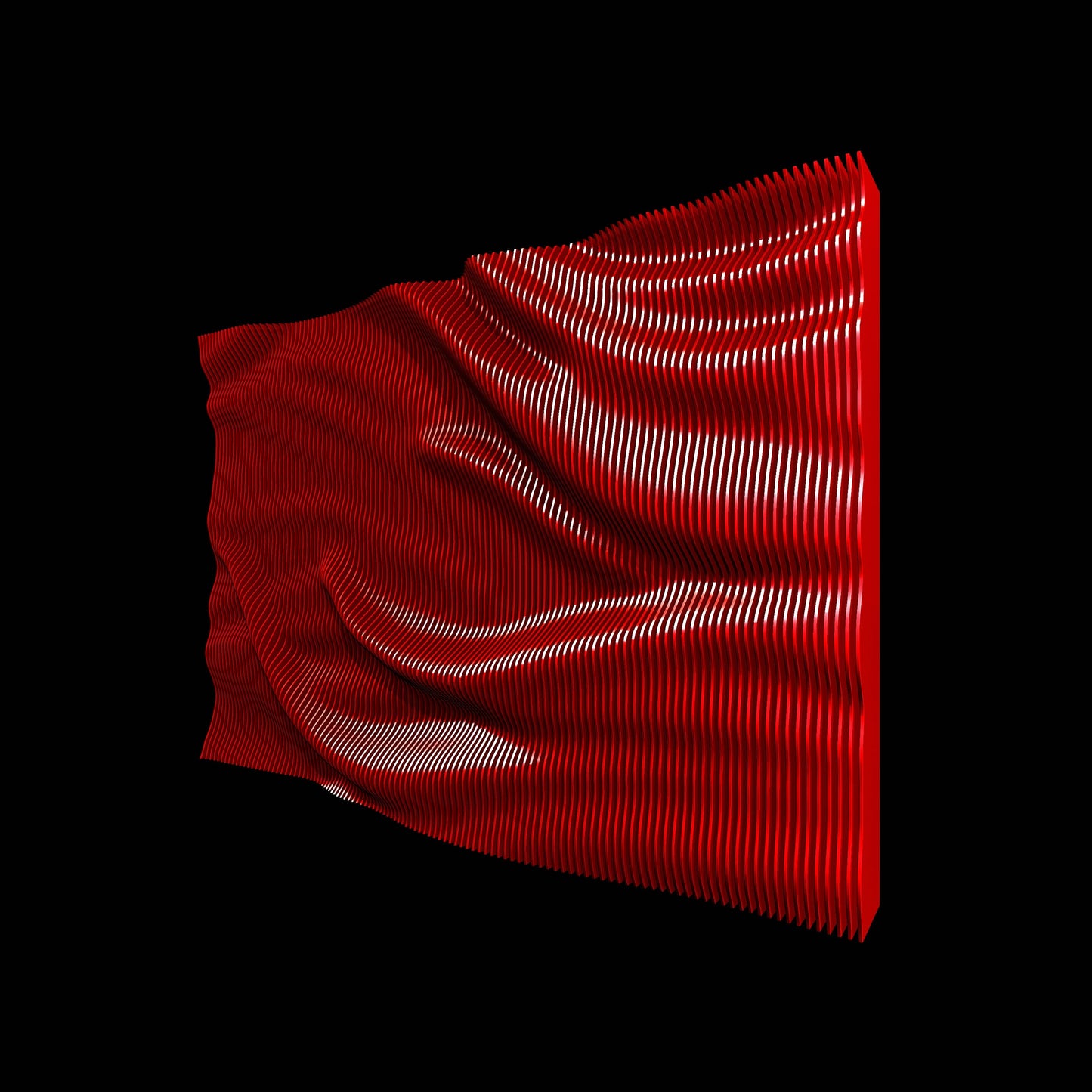 Parametric "Wave wall 4" CNC cutting file - Bonitum CNC Model Studio