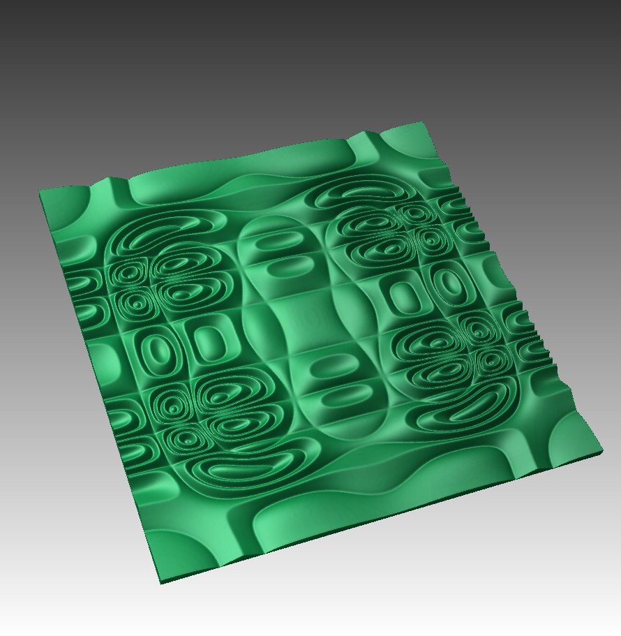 SBARTDEZ70 Wall panel 3D model for CNC machining with software Vectric Aspire, Cut3D, ArtCAM - Bonitum CNC Model Studio