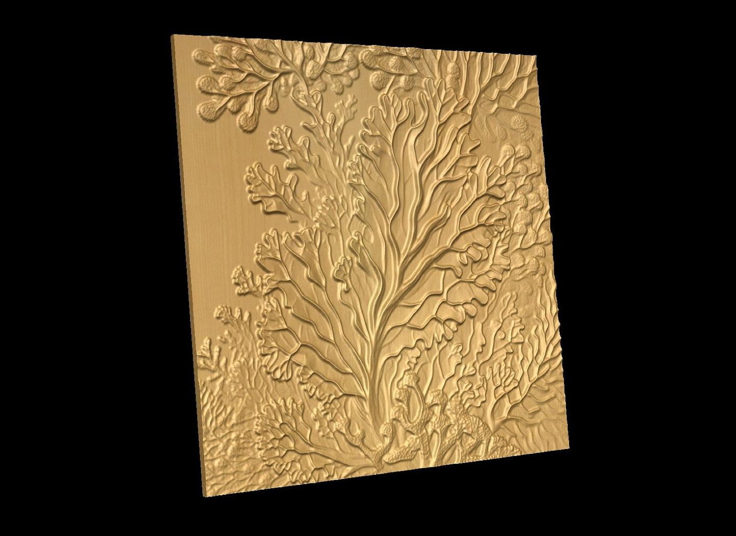 Bas-relief "Corals 1" 3D file for CNC - Bonitum CNC Model Studio