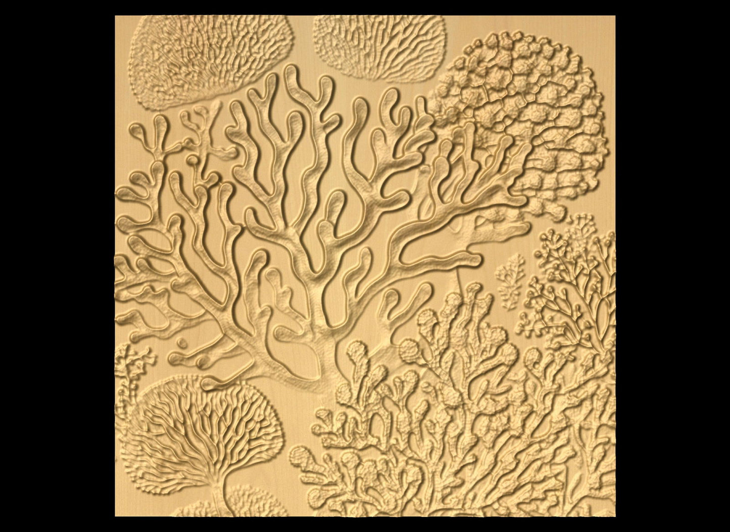 Bas-relief "Corals 2" 3D file for CNC - Bonitum CNC Model Studio