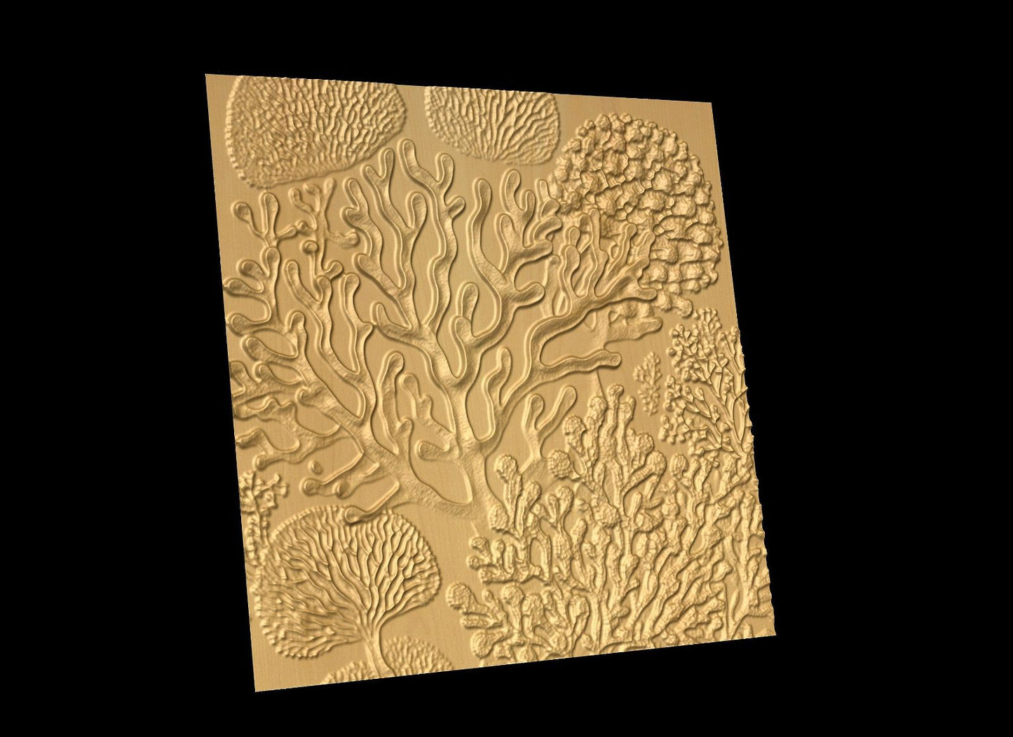 Bas-relief "Corals 2" 3D file for CNC - Bonitum CNC Model Studio