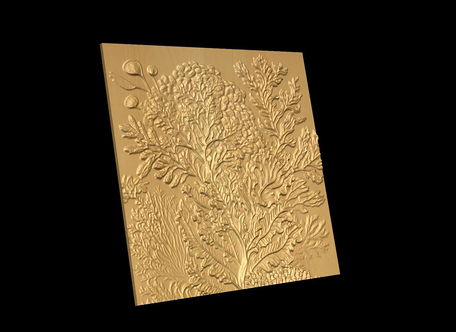 Bas-relief "Corals 5" 3D file for CNC - Bonitum CNC Model Studio