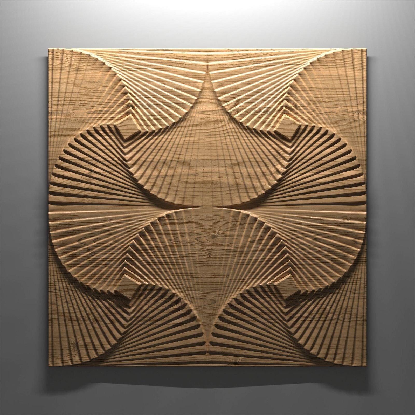 Bas-relief "Geometry One" 3d file for CNC - Bonitum CNC Model Studio