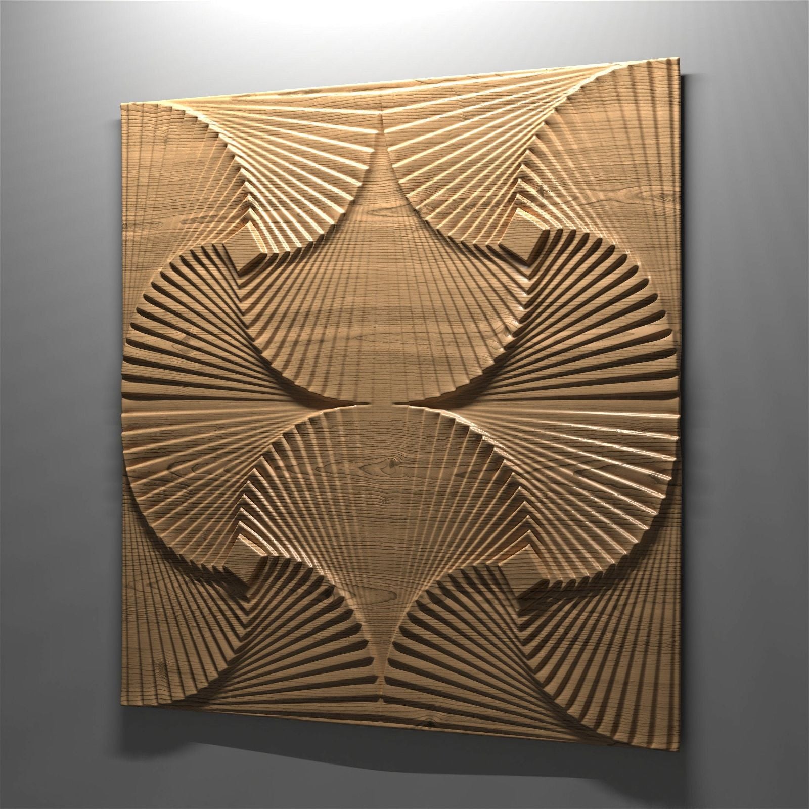 Bas-relief "Geometry One" 3d file for CNC - Bonitum CNC Model Studio