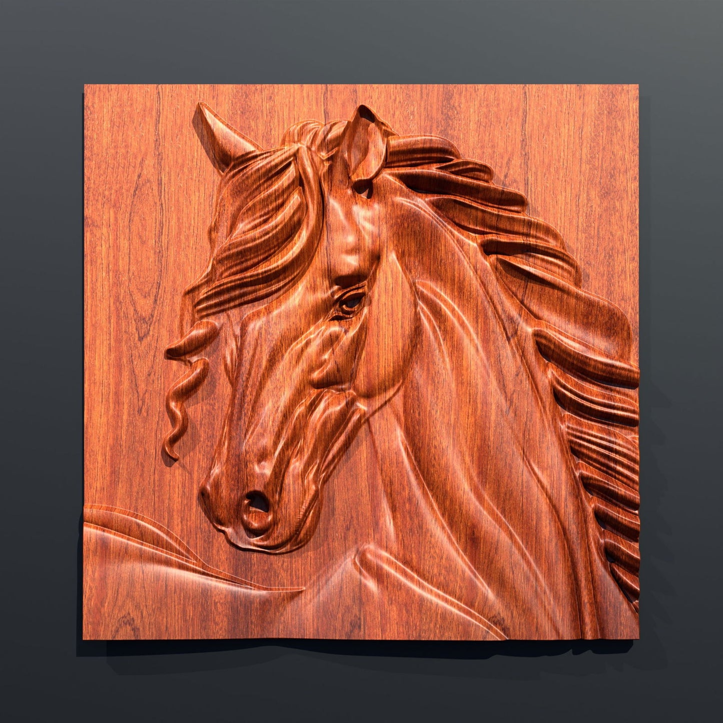 Bas-relief "Horse1" 3d file for CNC - Bonitum CNC Model Studio