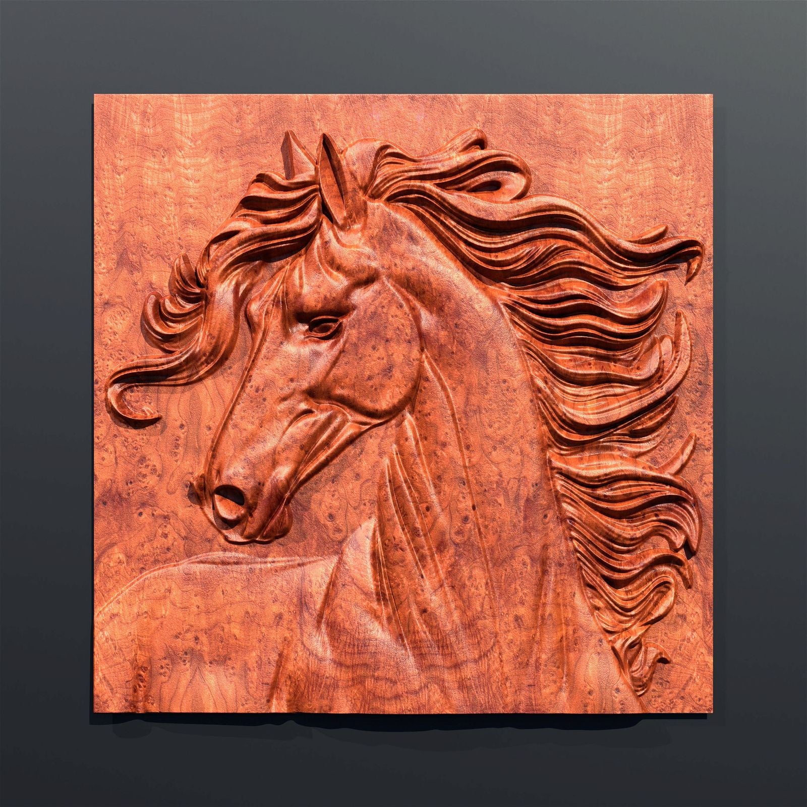 Bas-relief "Horse3" 3d file for CNC - Bonitum CNC Model Studio