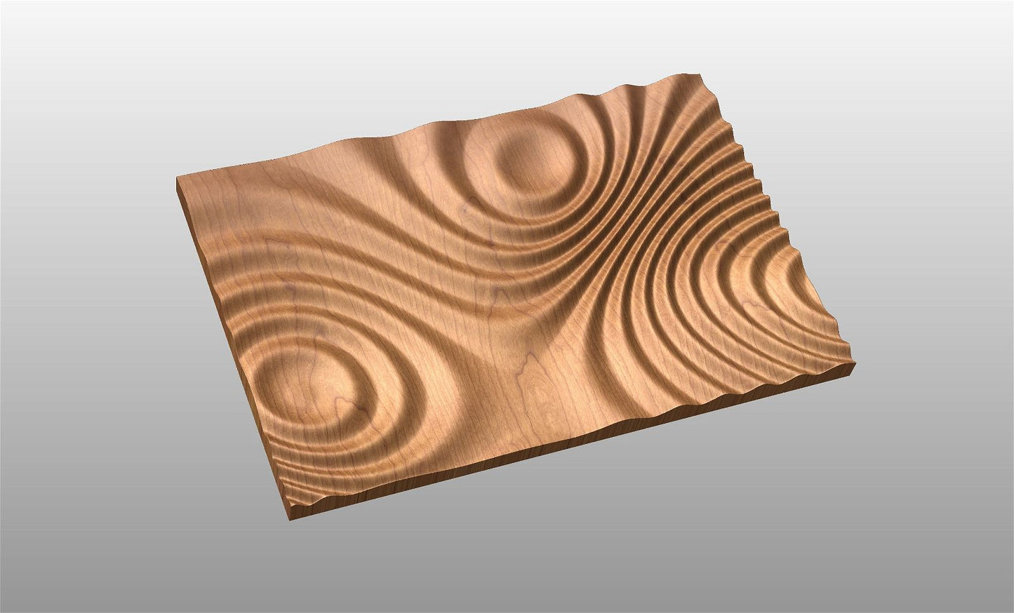 CNC 3D model "Waves 4834" - Bonitum CNC Model Studio