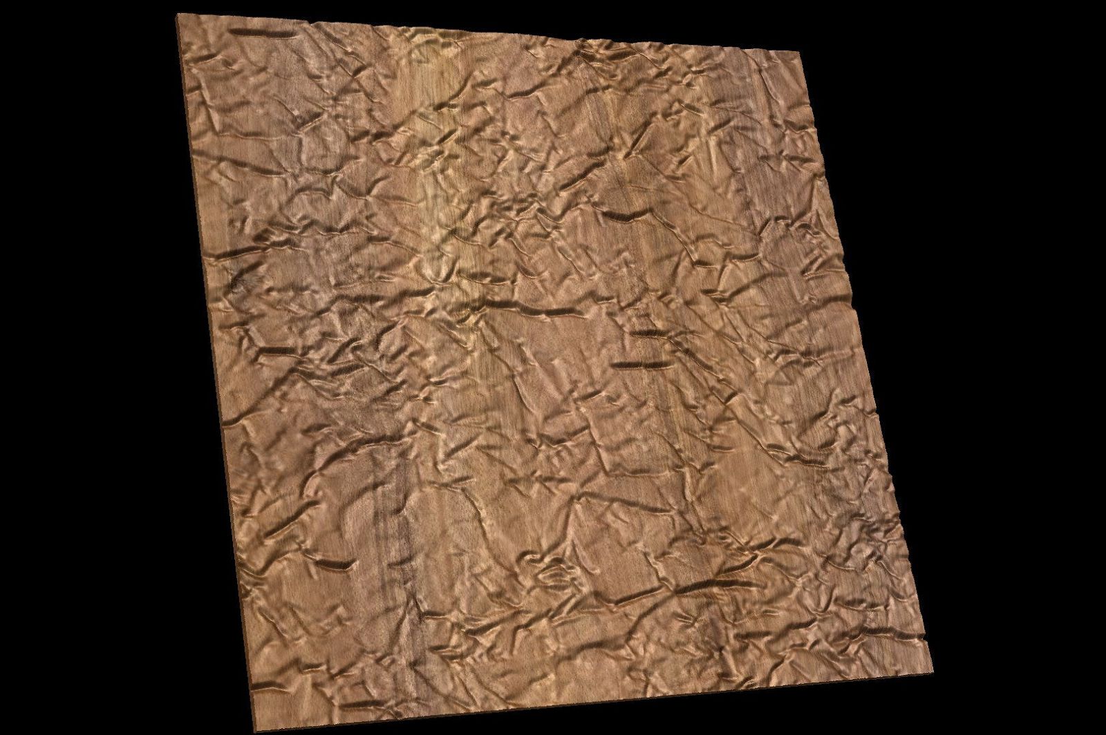 Crumpled Paper V3 Decorative abstract 3D relief sculpture model for CNC machining - Bonitum CNC Model Studio