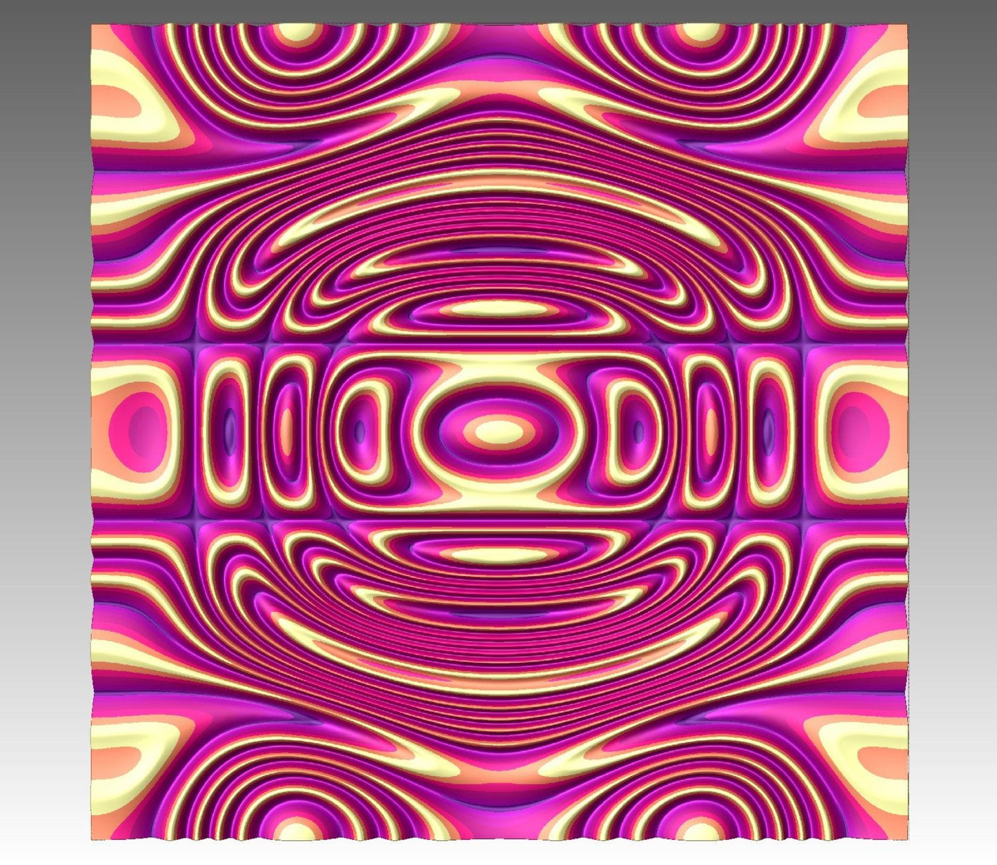 DEZ127 Seamless wall panel 3D model for CNC machining with software Vectric Aspire, Cut3D, ArtCAM - Bonitum CNC Model Studio