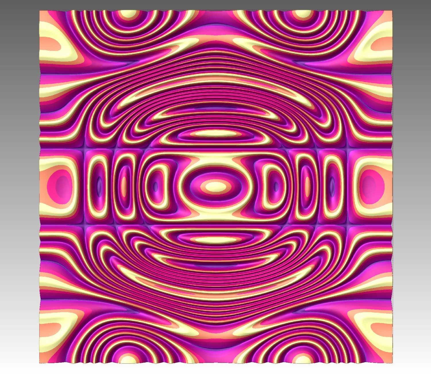 DEZ127 Seamless wall panel 3D model for CNC machining with software Vectric Aspire, Cut3D, ArtCAM - Bonitum CNC Model Studio