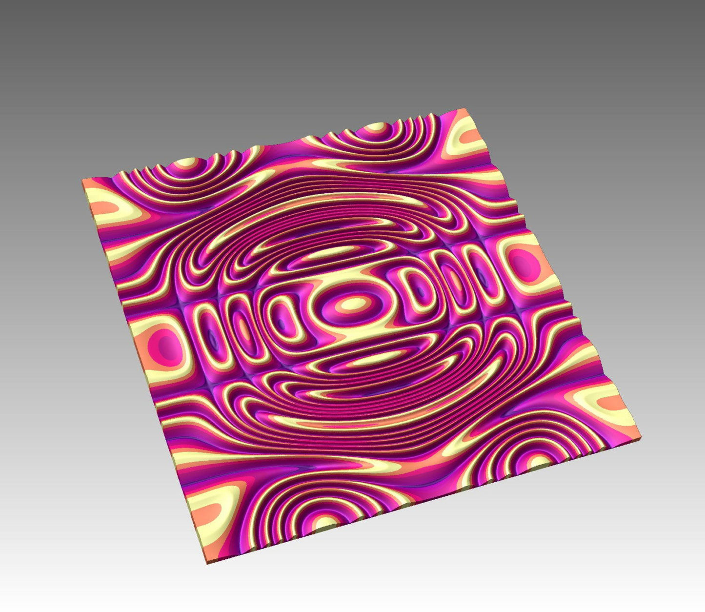 DEZ127 Seamless wall panel 3D model for CNC machining with software Vectric Aspire, Cut3D, ArtCAM - Bonitum CNC Model Studio