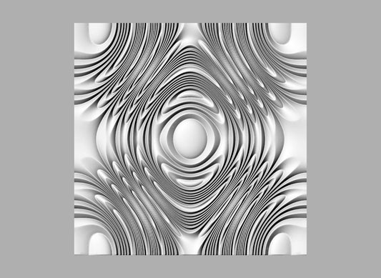 DEZ129 Seamless wall panel 3D model for CNC machining with software Vectric Aspire, Cut3D, ArtCAM - Bonitum CNC Model Studio