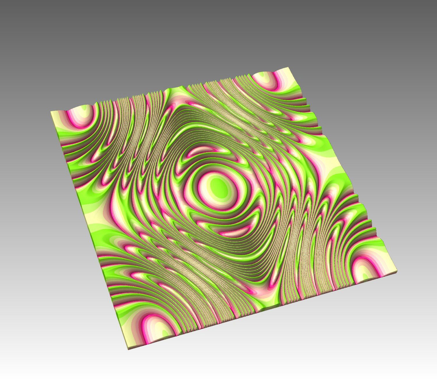 DEZ129 Seamless wall panel 3D model for CNC machining with software Vectric Aspire, Cut3D, ArtCAM - Bonitum CNC Model Studio