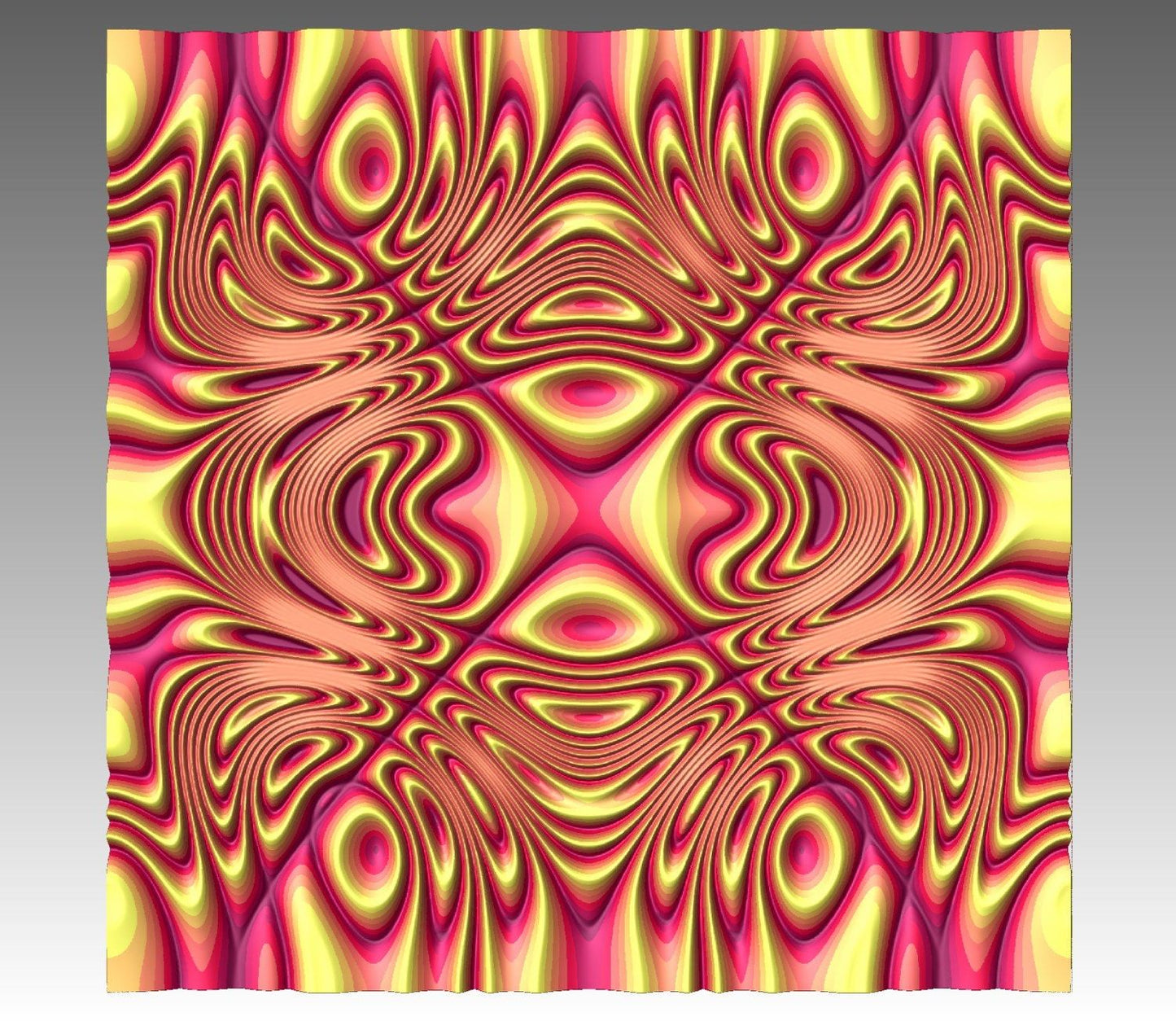 DEZ75 Tileable wall panel 3D model for CNC machining with software Vectric Aspire, Cut3D, ArtCAM - Bonitum CNC Model Studio