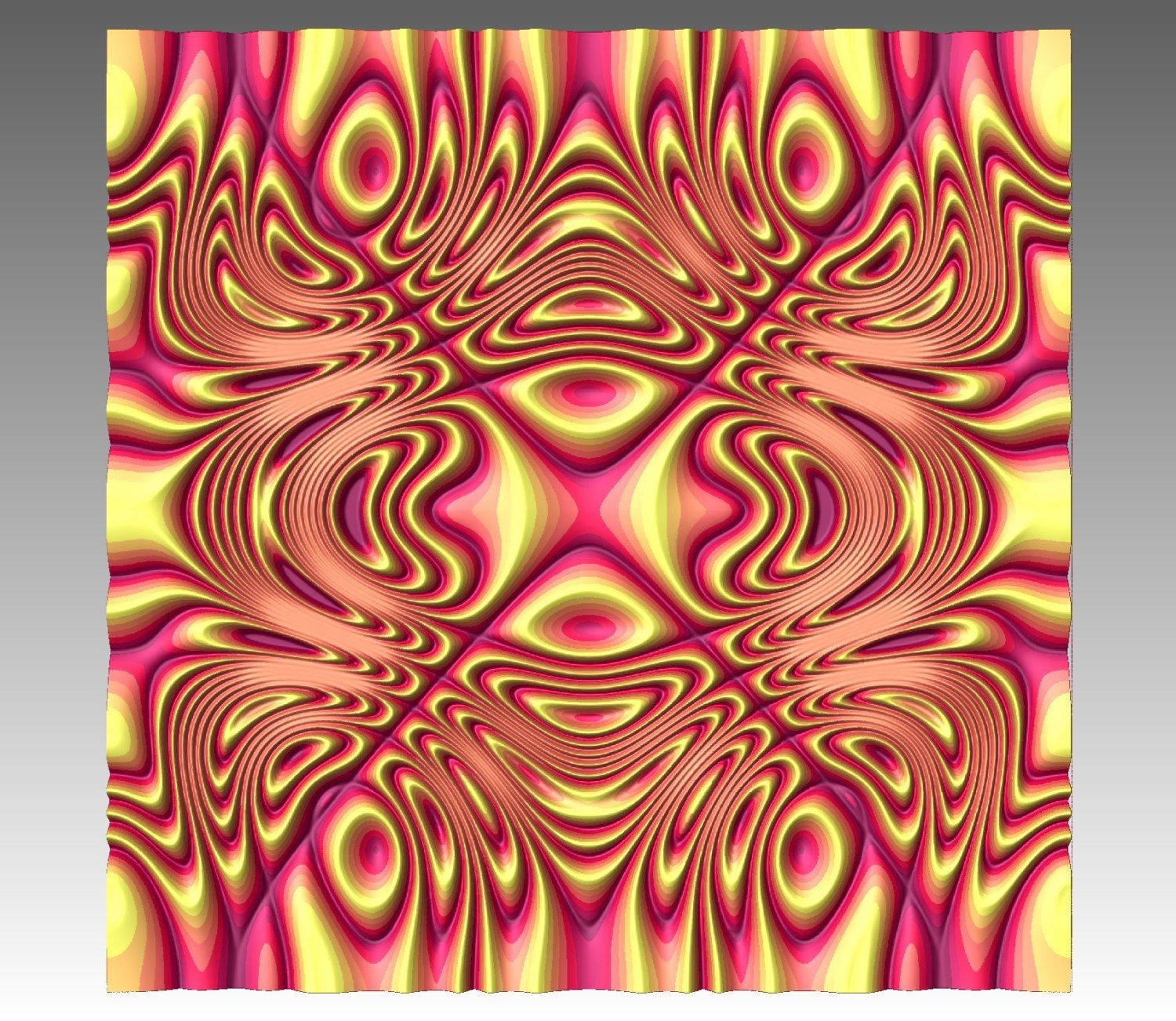 DEZ75 Tileable wall panel 3D model for CNC machining with software Vectric Aspire, Cut3D, ArtCAM - Bonitum CNC Model Studio