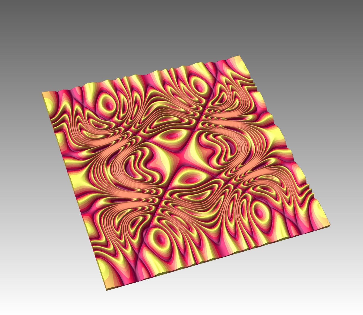 DEZ75 Tileable wall panel 3D model for CNC machining with software Vectric Aspire, Cut3D, ArtCAM - Bonitum CNC Model Studio